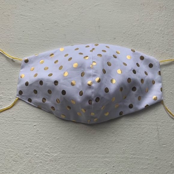Gold Polka Dot Face Mask - Picture 2 of 4